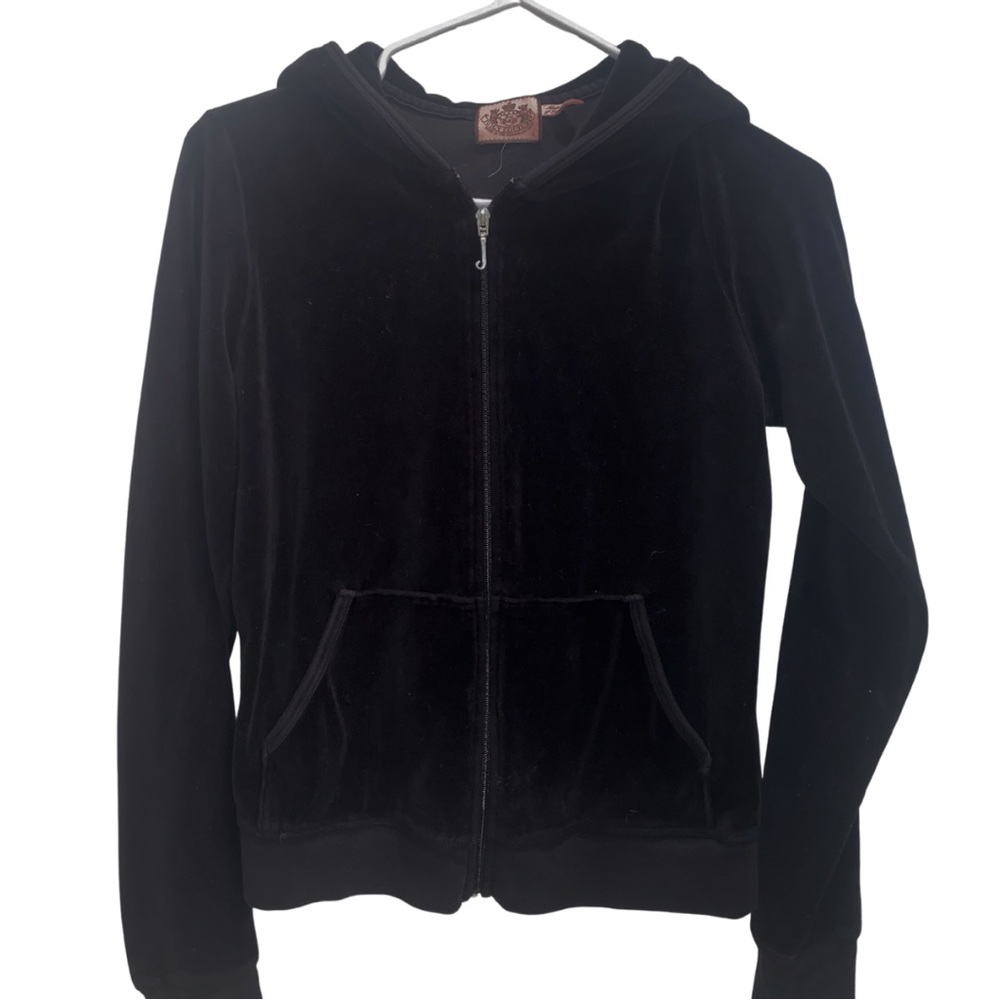 AUTHENTIC VINTAGE JUICY COUTURE Black Velvet Hoodie